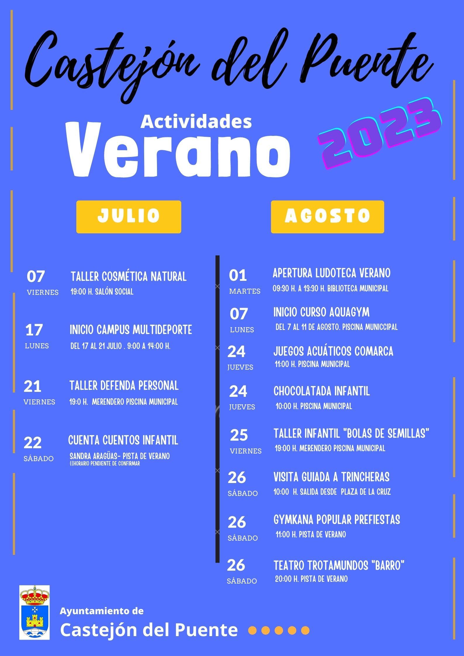 Actividades de verano en Castejón del Puente