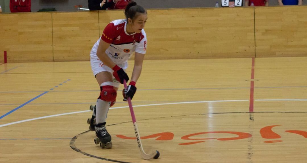 Sara Roces durante un encuentro de liga.