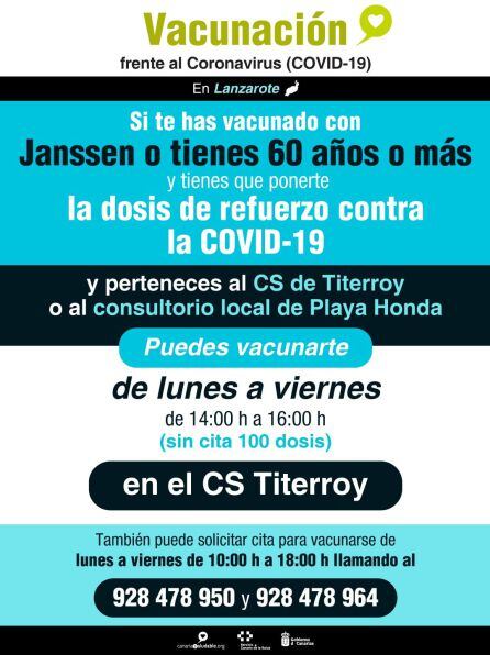 Información sobre vacunación en Lanzarote.