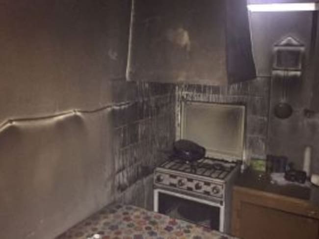 Así quedó la cocina de la casa