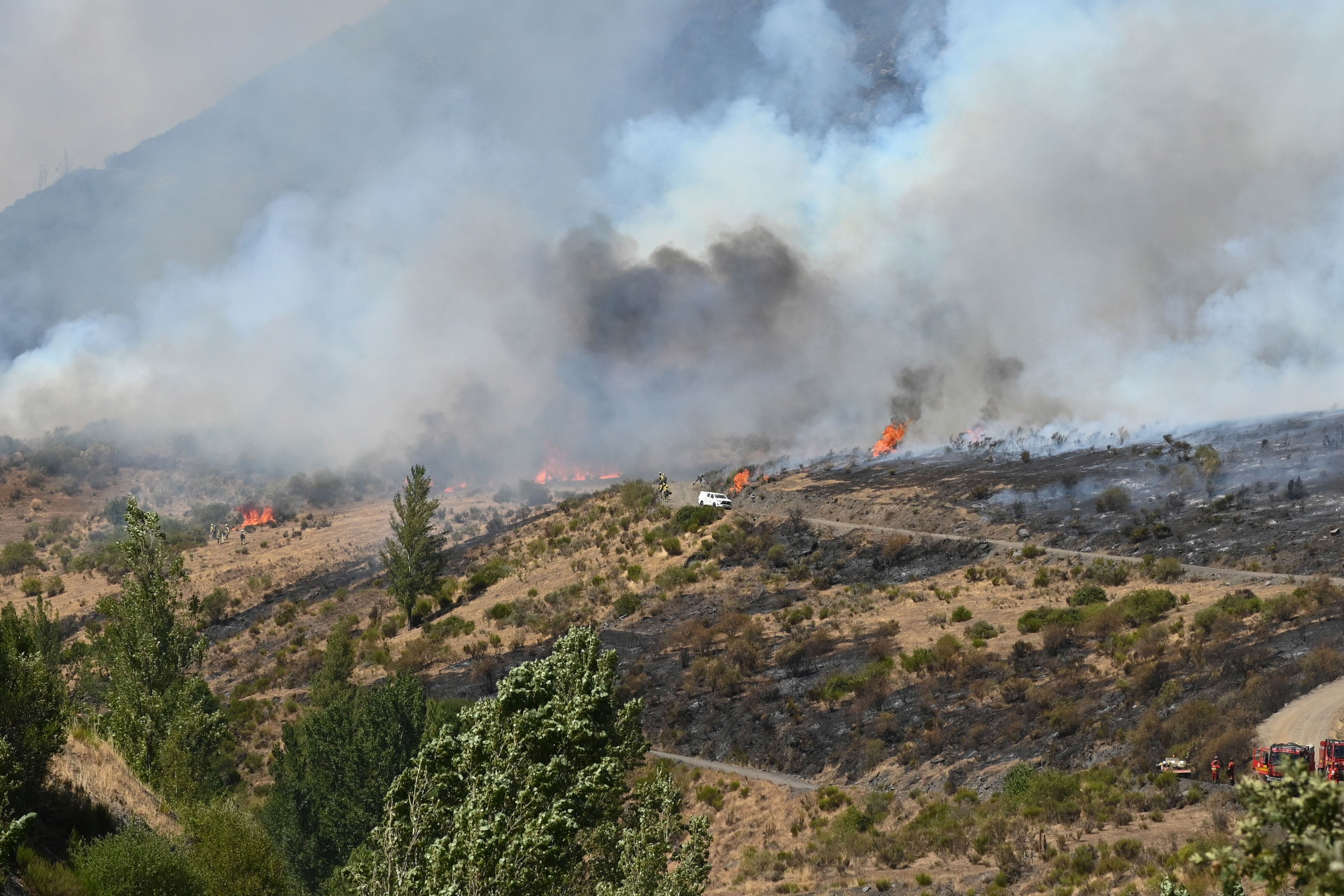 El incendio que quema Fasgar (León) desde el pasado 8 de agosto 