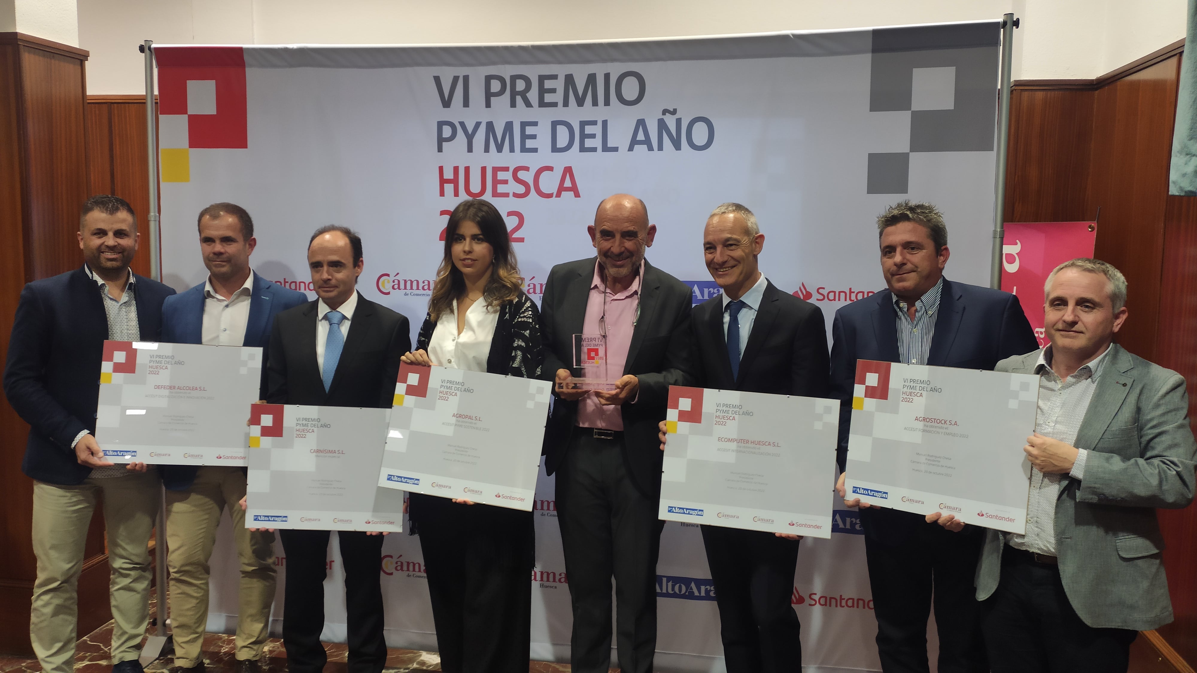 Imagen de los galardonados, en el Premio Pyme 2022