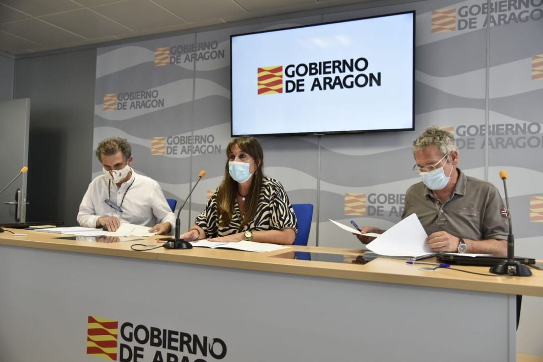 Rueda de prensa en la consejería de Sanidad del Gobierno de Aragón 