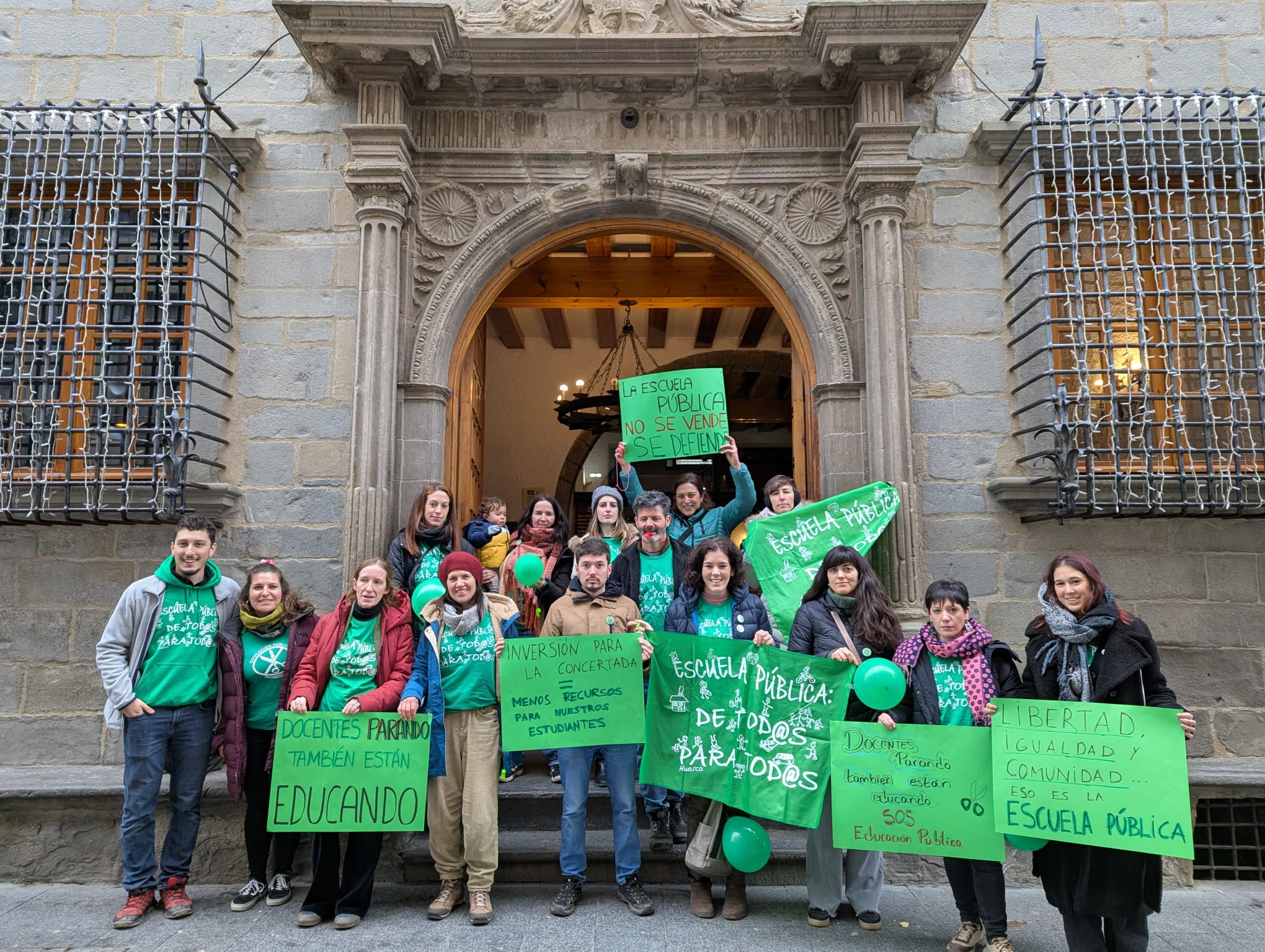 Docentes de huelga Jaca