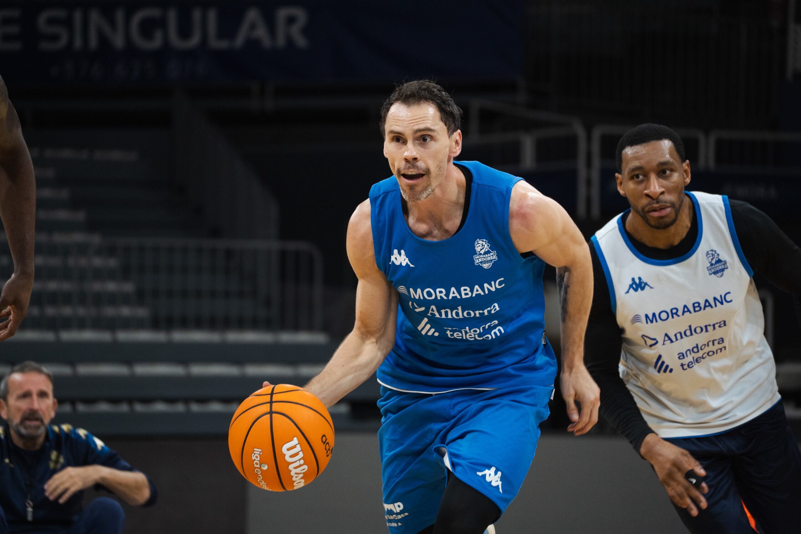 Kyle Kuric, durant l&#039;entrenament previ abans de viatjar cap a Burgos