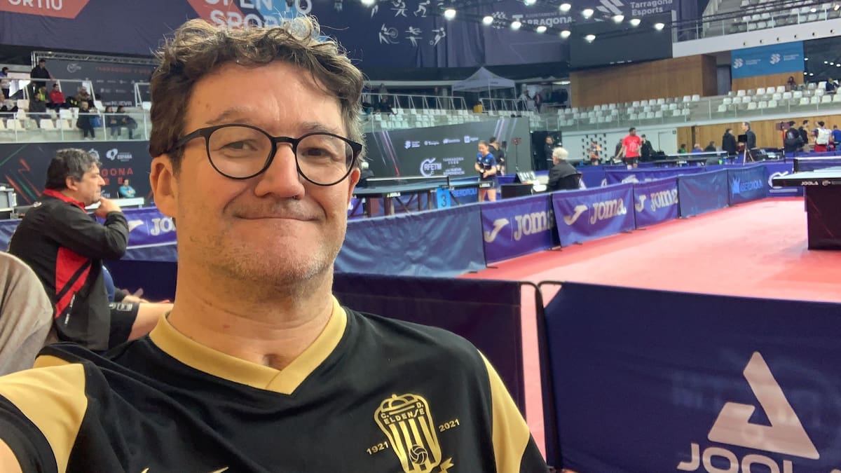 Juanky Vidal, jugador del TM Elda - C.E.E., estuvo en el Cpto. Estatal de Tenis de Mesa