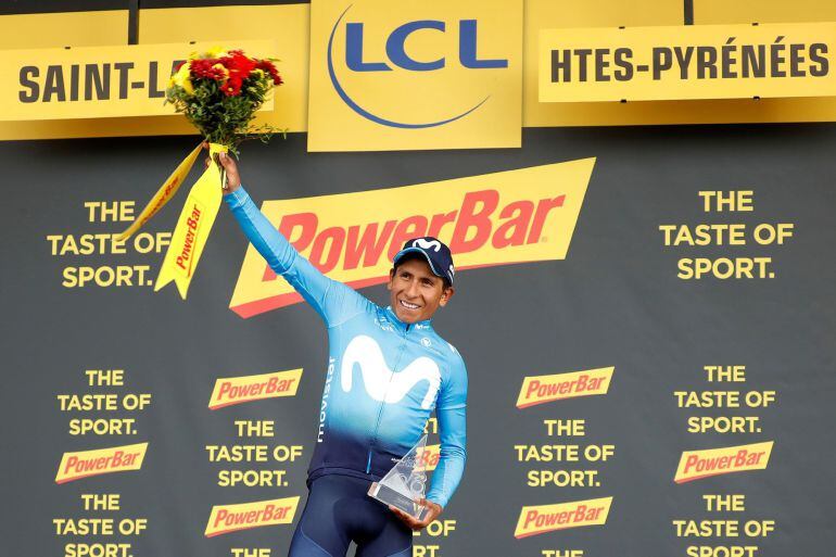 Quintana celebra en lo más alto del podio