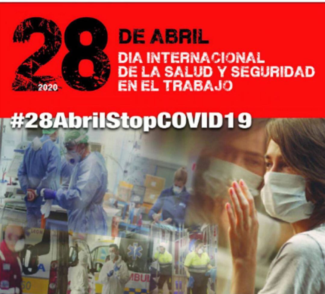 Cartel sobre el Día Internacional de la Salud y Seguridad en el Trabajo