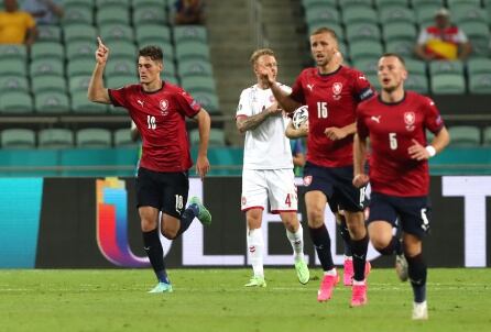 El gol de la República Checa fue de Patrik Shick