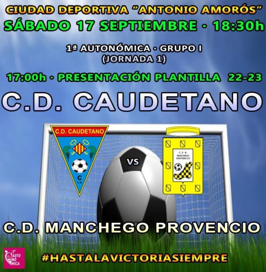 Cartel del partido del Caudetano