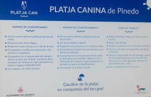 Normas de la playa canina de Pinedo