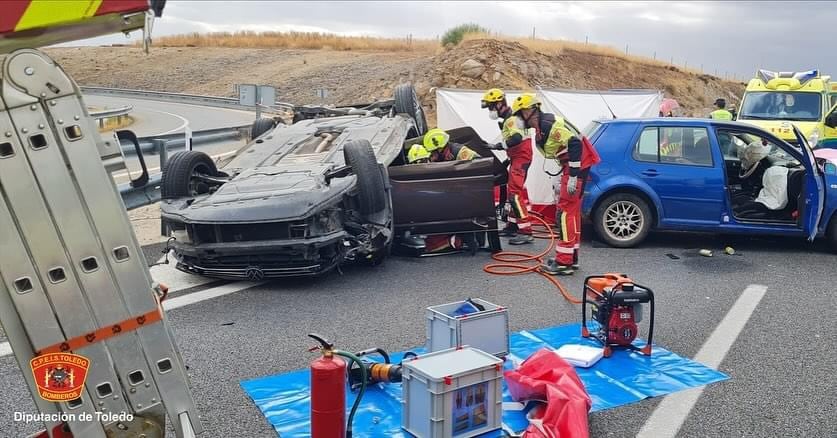 Accidente en la Autovía de los Viñedos, a la altura de Burguillos de Toledo