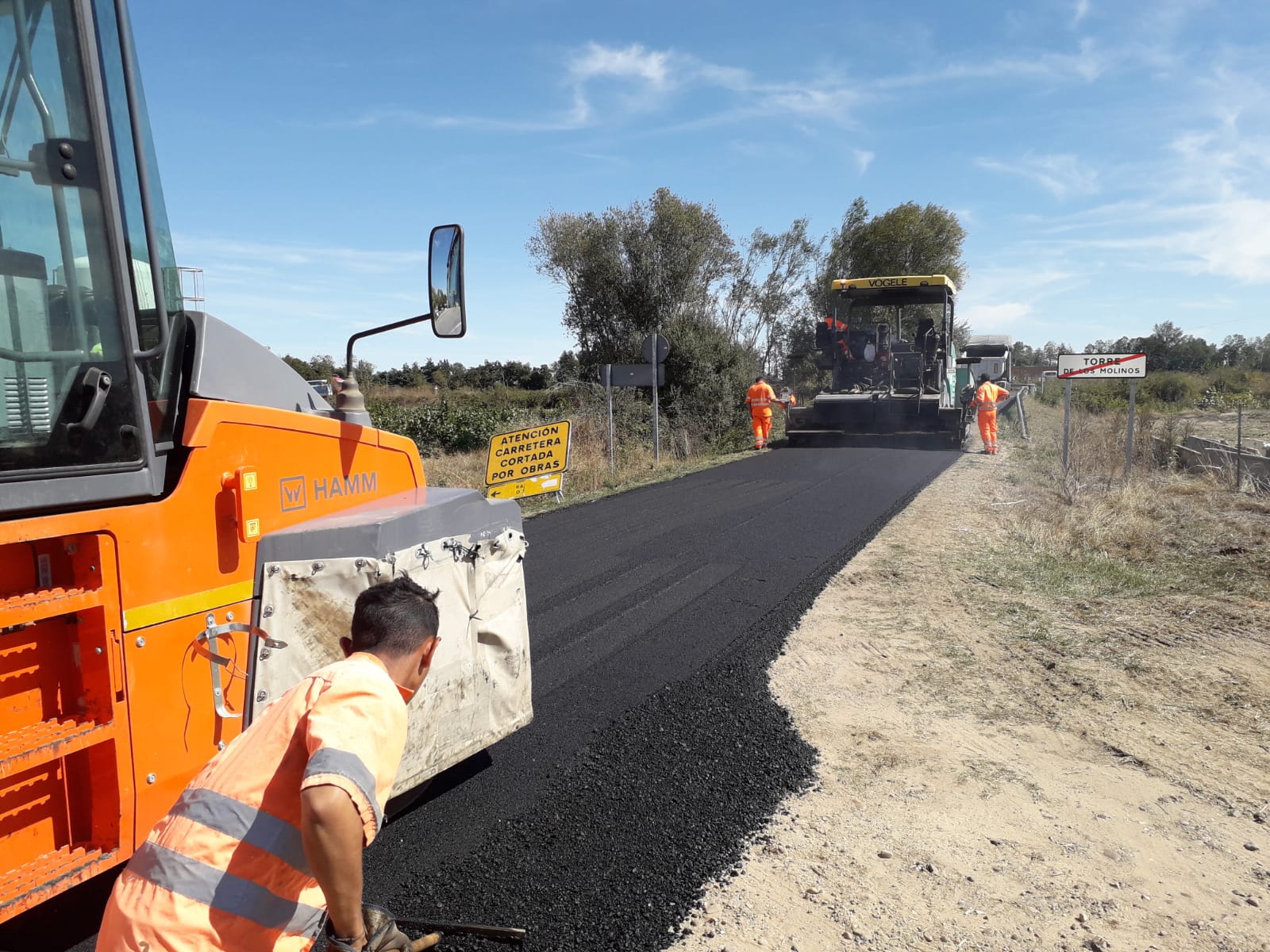 Comienzan las obras en la carretera provincial de Carrión de los Condes por Torre de los Molinos a la P-963