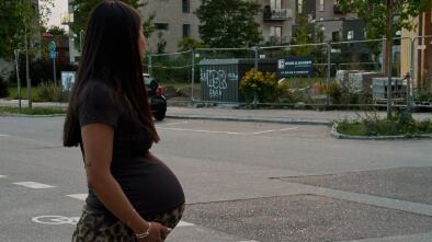 Imagen de Ivana Nikoline Brønlund embarazada.