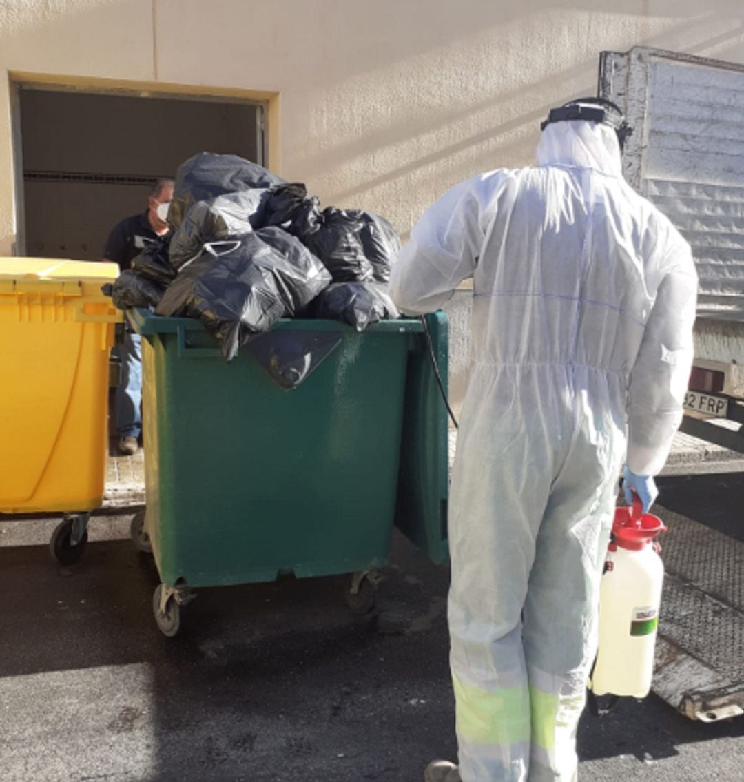 Desinfección zona asilo Novelda