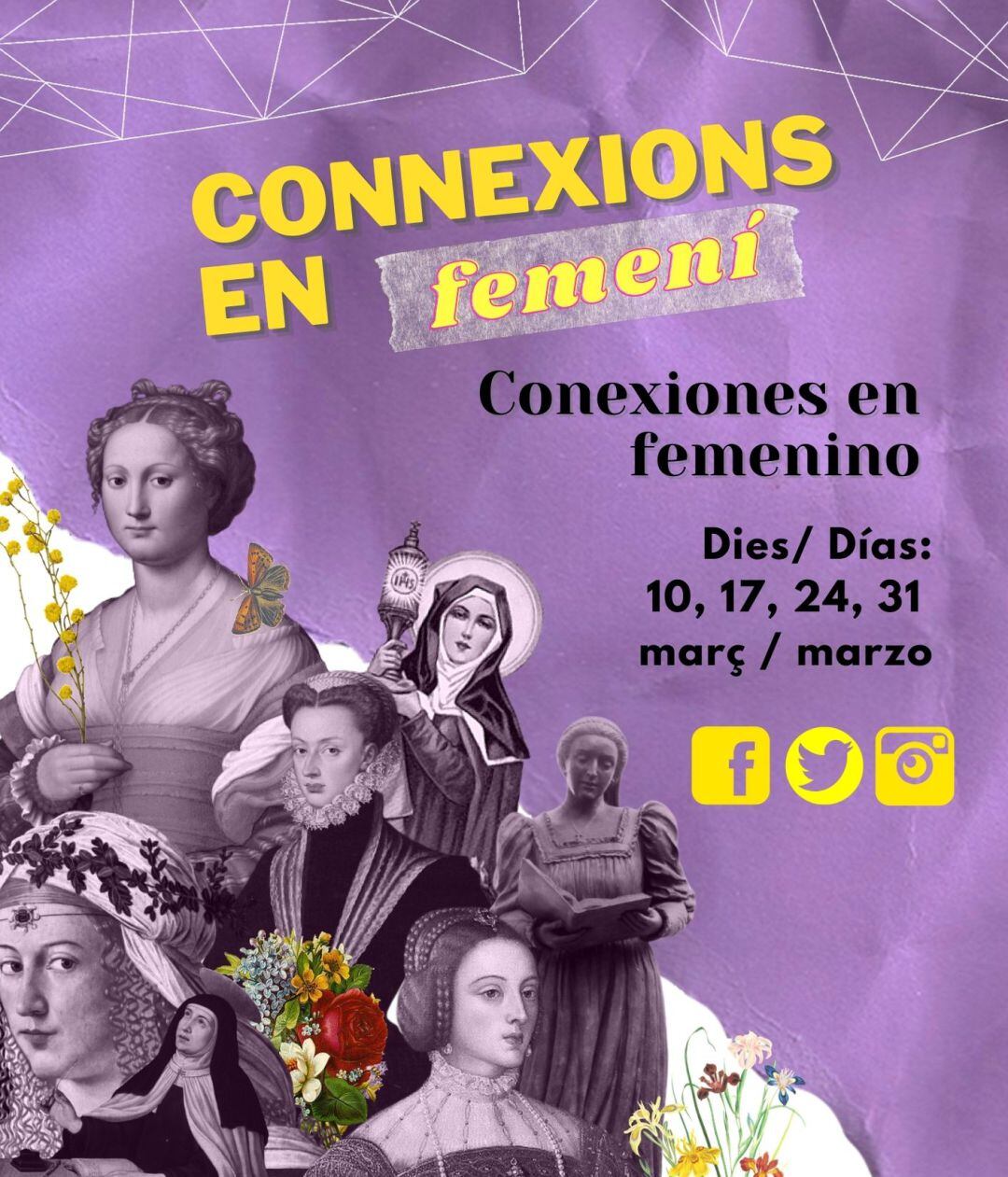 Cartel de la programación Connexions en Femení del Palau  