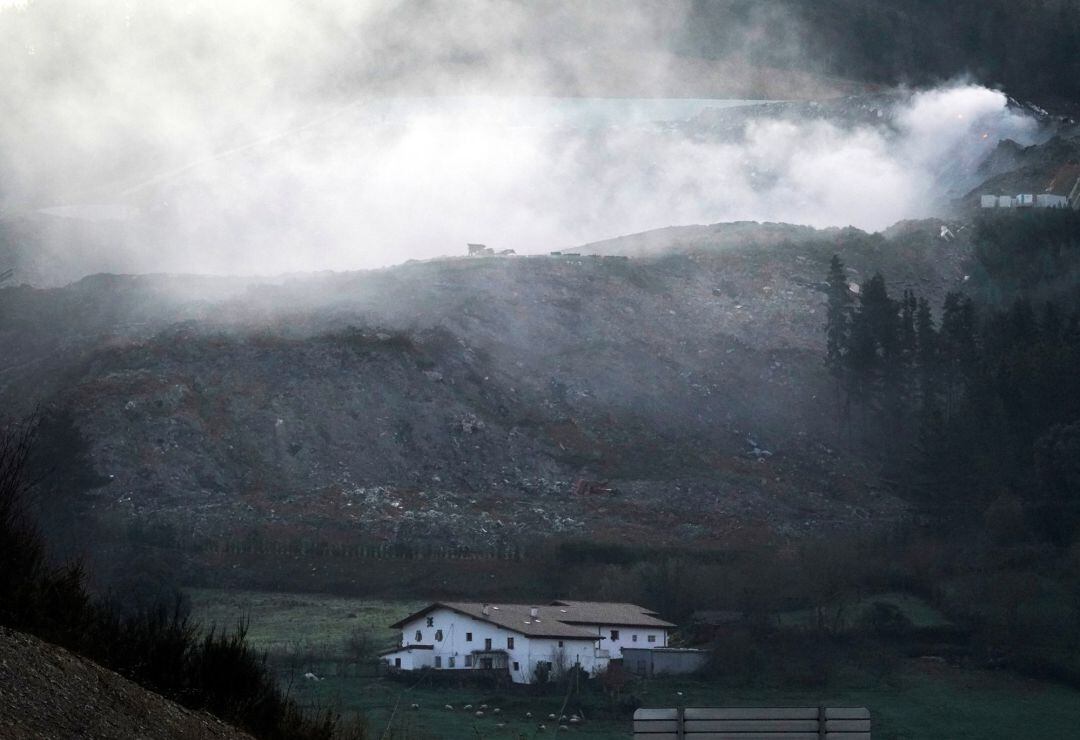 Vista del vertedero de Zaldibar.