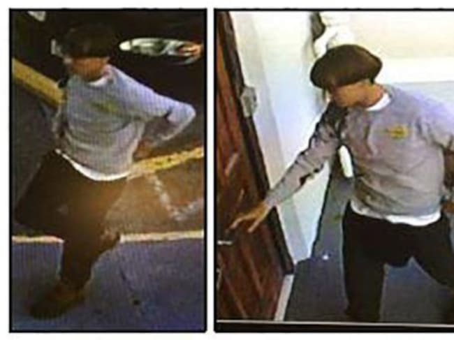 Imagen del presunto asesino, momentos antes de entrar en la iglesia.