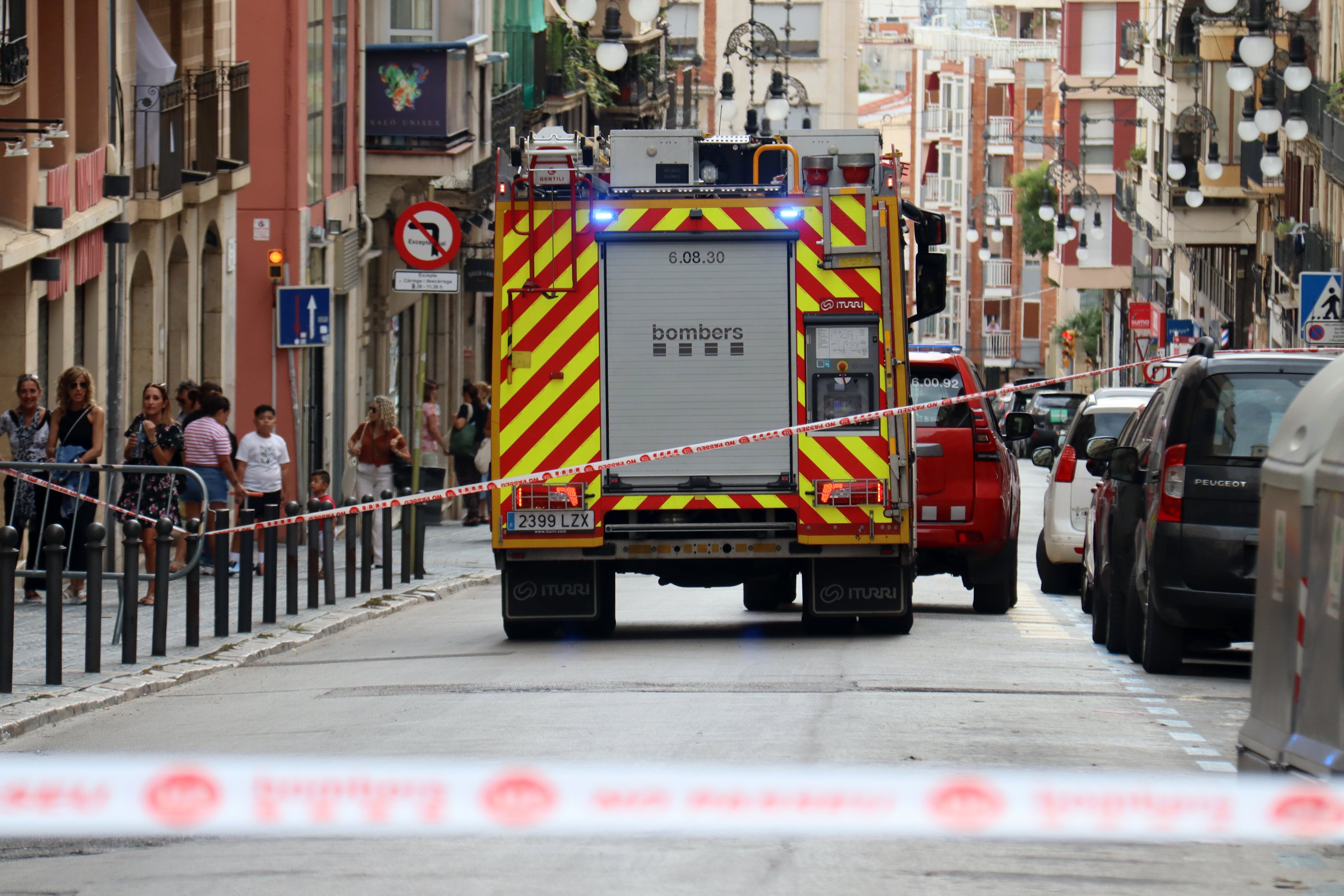 Vehicles d&#039;emergència al lloc dels fets