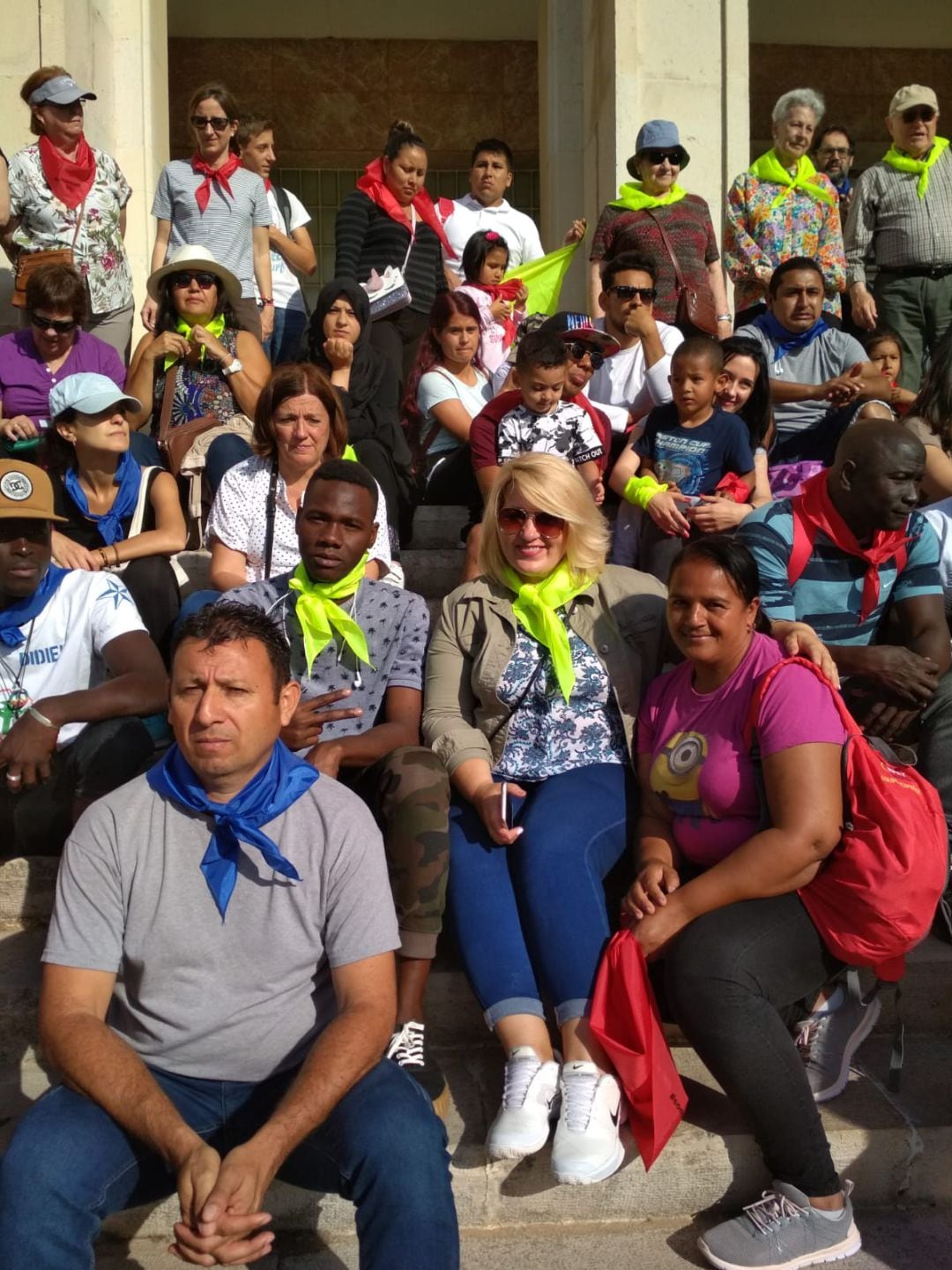 Varios inmigrantes del programa de acogida temporal de Cruz Roja, en las actividades del Día Internacional de las Personas Refugiadas, que se conmemora hoy.