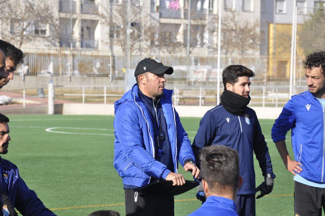 Juan Carlos Gómez durante el entrenamiento en La Granja