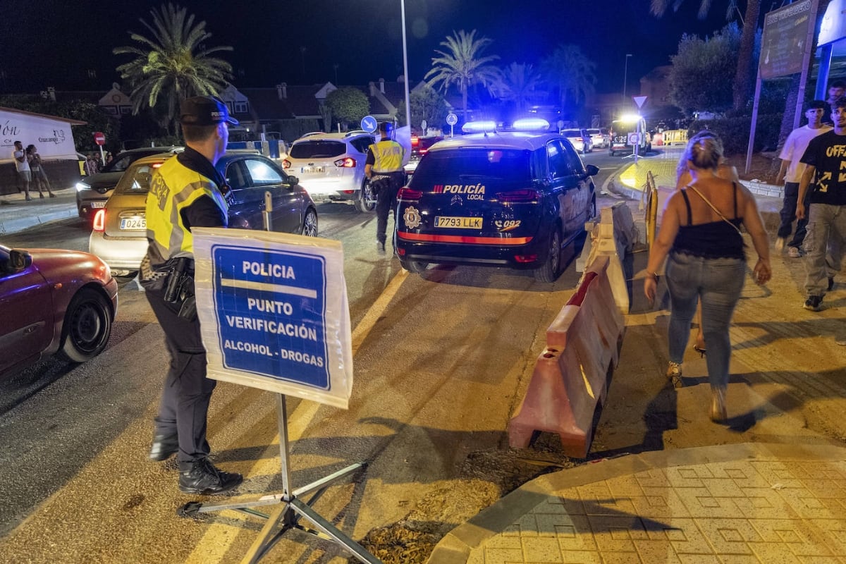 Controles policiales en La Manga, Cabo de Palos y La Azohía