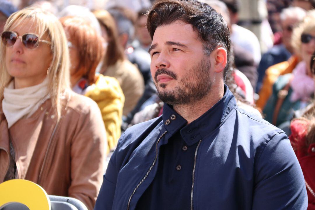 Gabriel Rufián, en un acte de precampanya d'ERC a Vilanova i la Geltrú