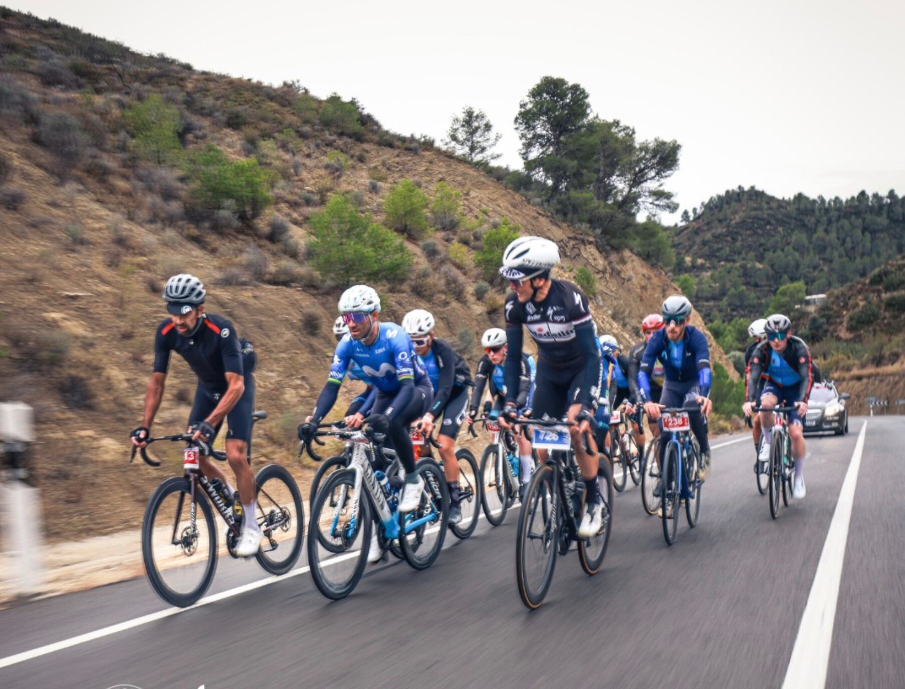Alejandro Valverde y Óscar Sevilla durante la primera edición de la prueba