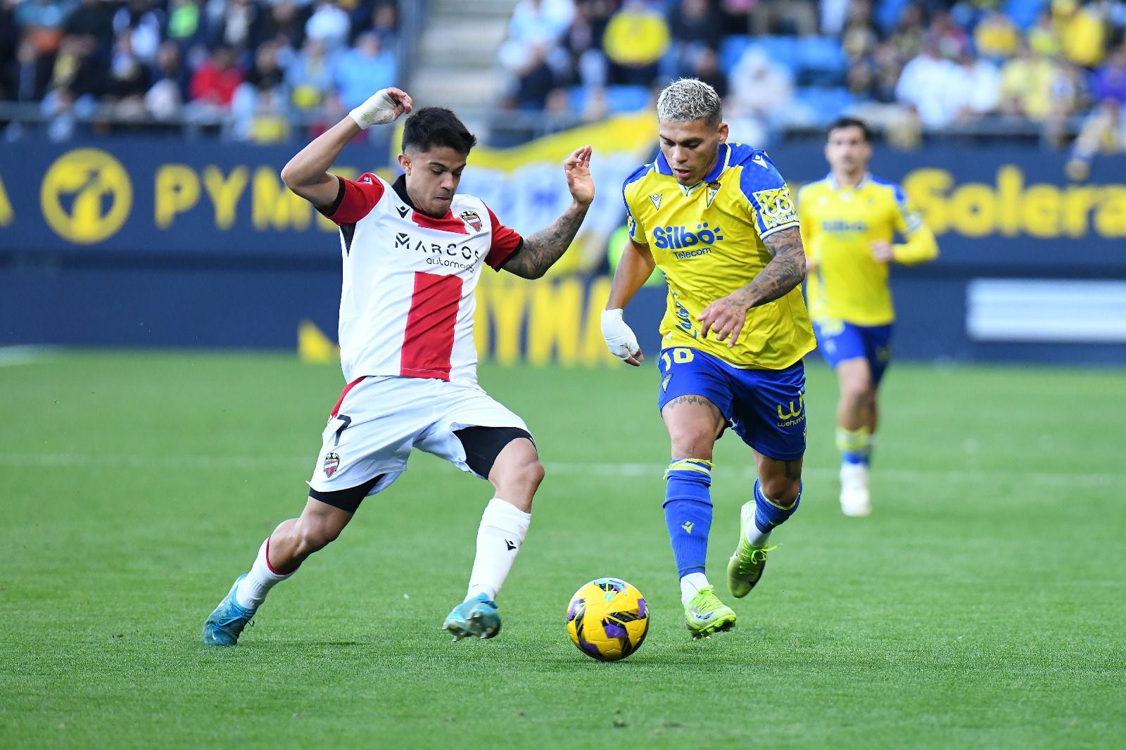 Brian Ocampo en el encuentro del pasado fin de semana frente al Levante. Foto: Cádiz CF