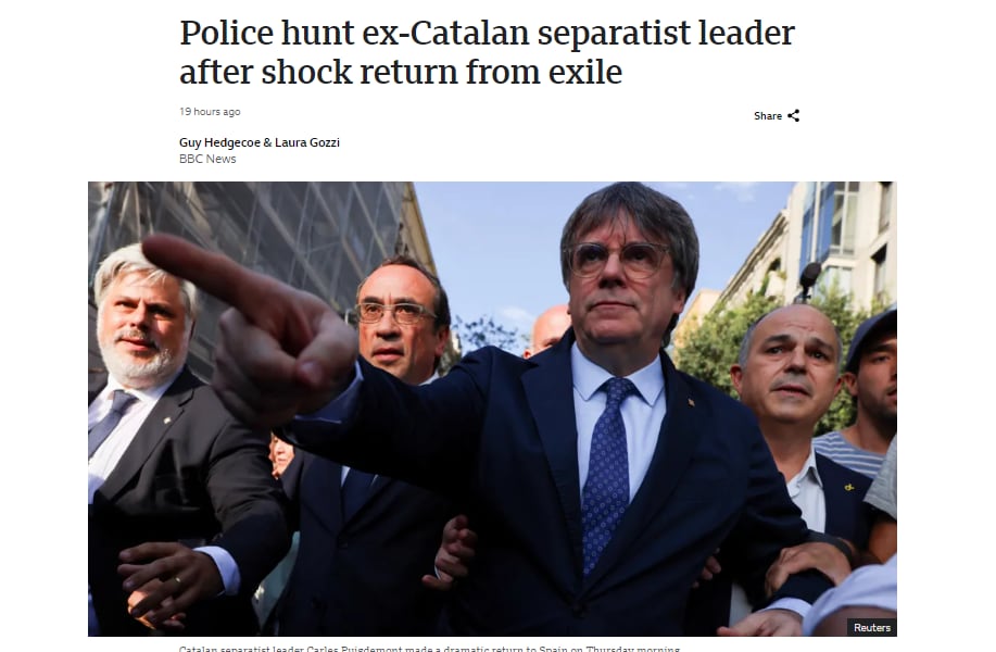 Información sobre Puigdemont, en la web de la BBC.