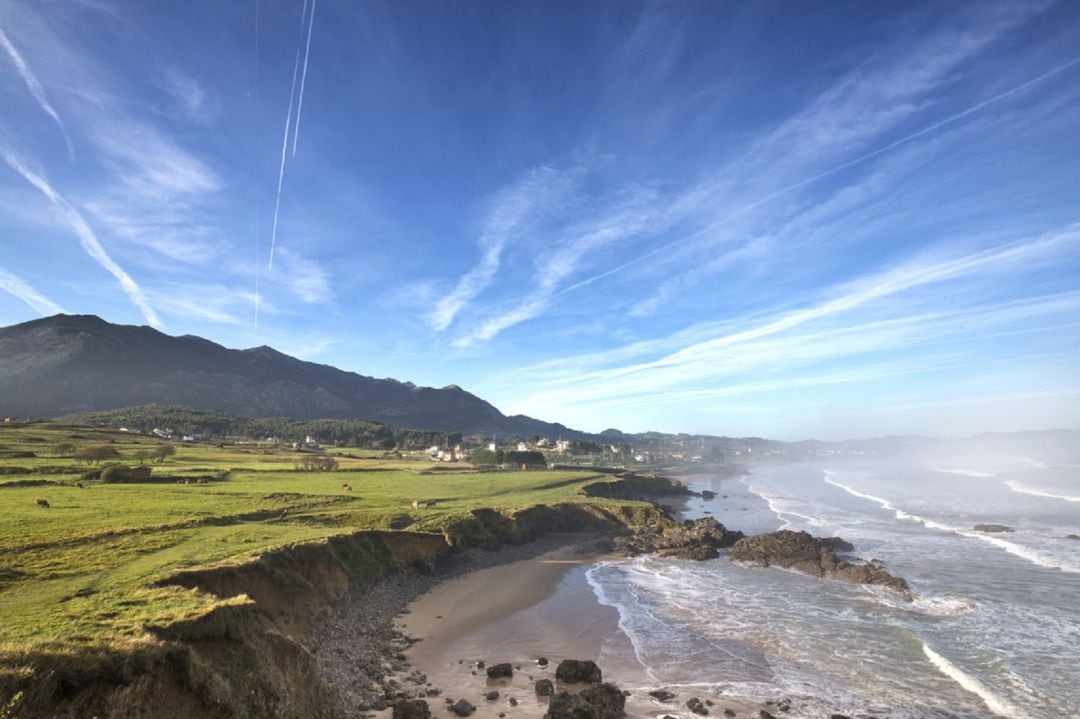 Espectacular vista de la costa de Caravia