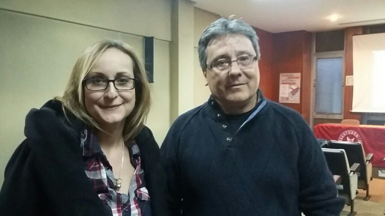 Portavoz de Plataforma Sanidad León, Carmen Franganillo y técnico radiólogo intervencionista, Antonio Hernández 