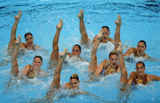 El equipo de natación sincronizada consigue su primera plata en Barcelona