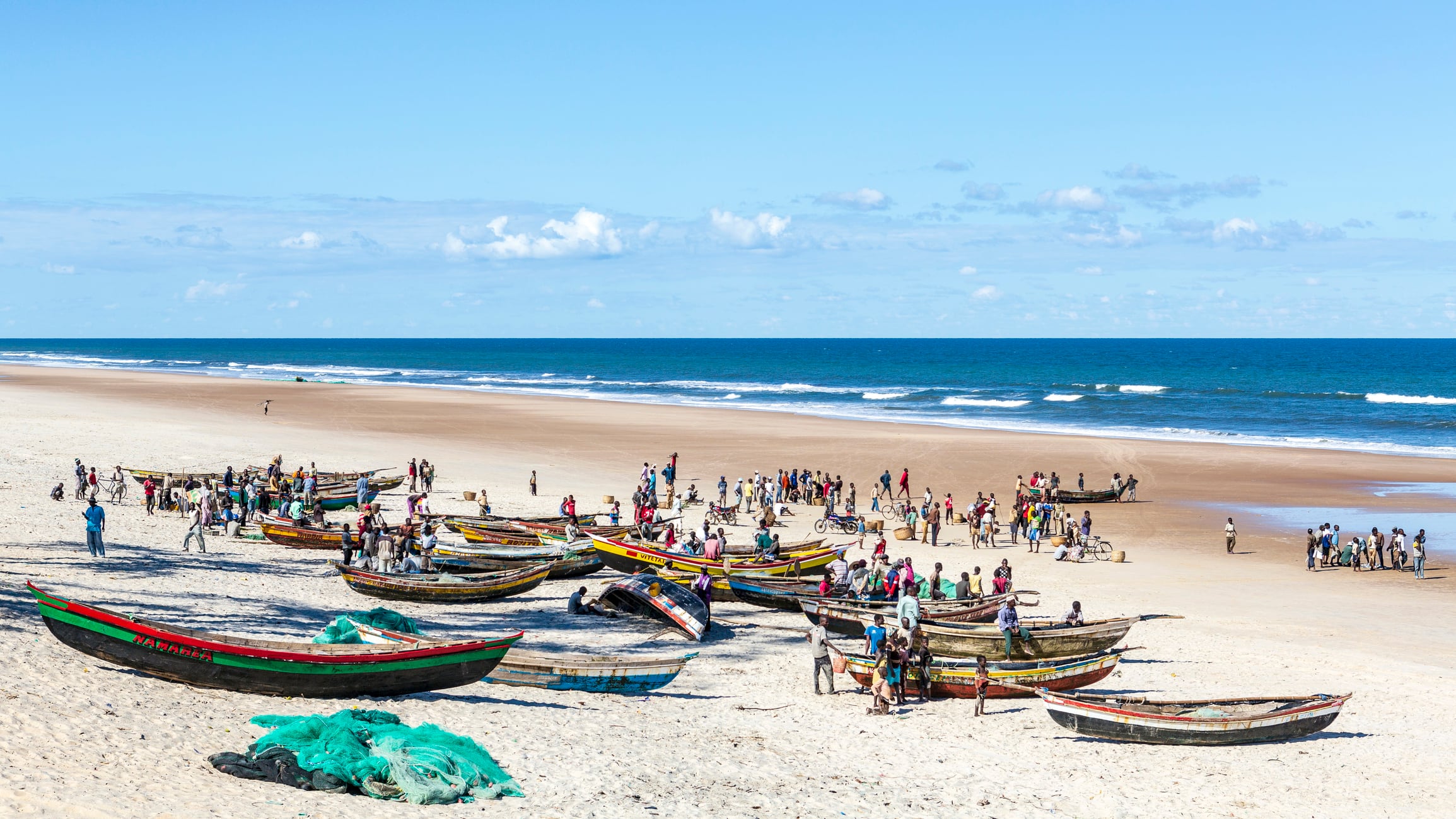 Pescadores en Nampula, en la costa de Mozambique, en una imagen de archivo.