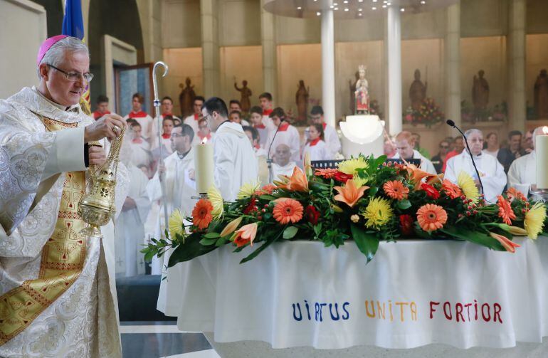 Un moment de la missa solemne del dia de Meritxell.