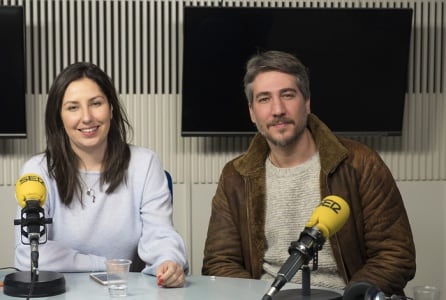 Alberto Ammann con Puri Beltrán