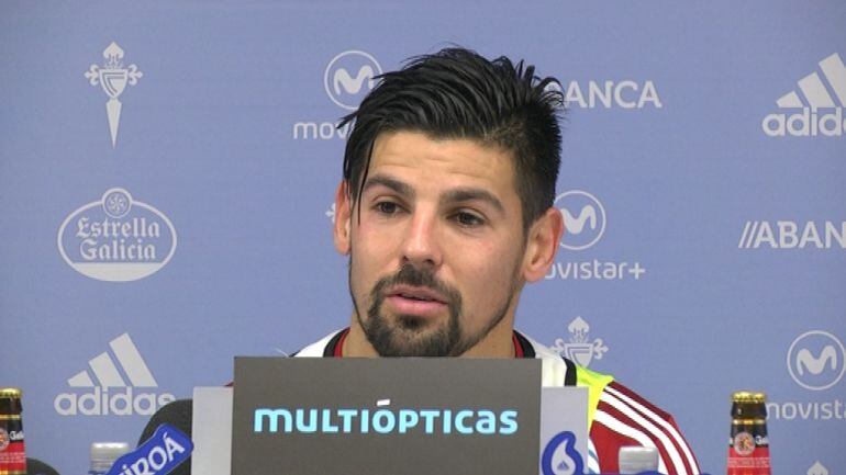 Nolito durante la rueda de prensa de este miércoles