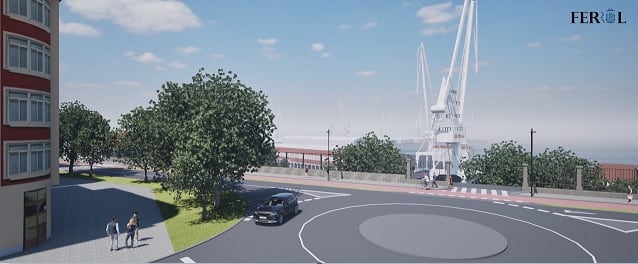 Recreación del proyecto en la zona de Taxonera. Foto/Concello Ferrol