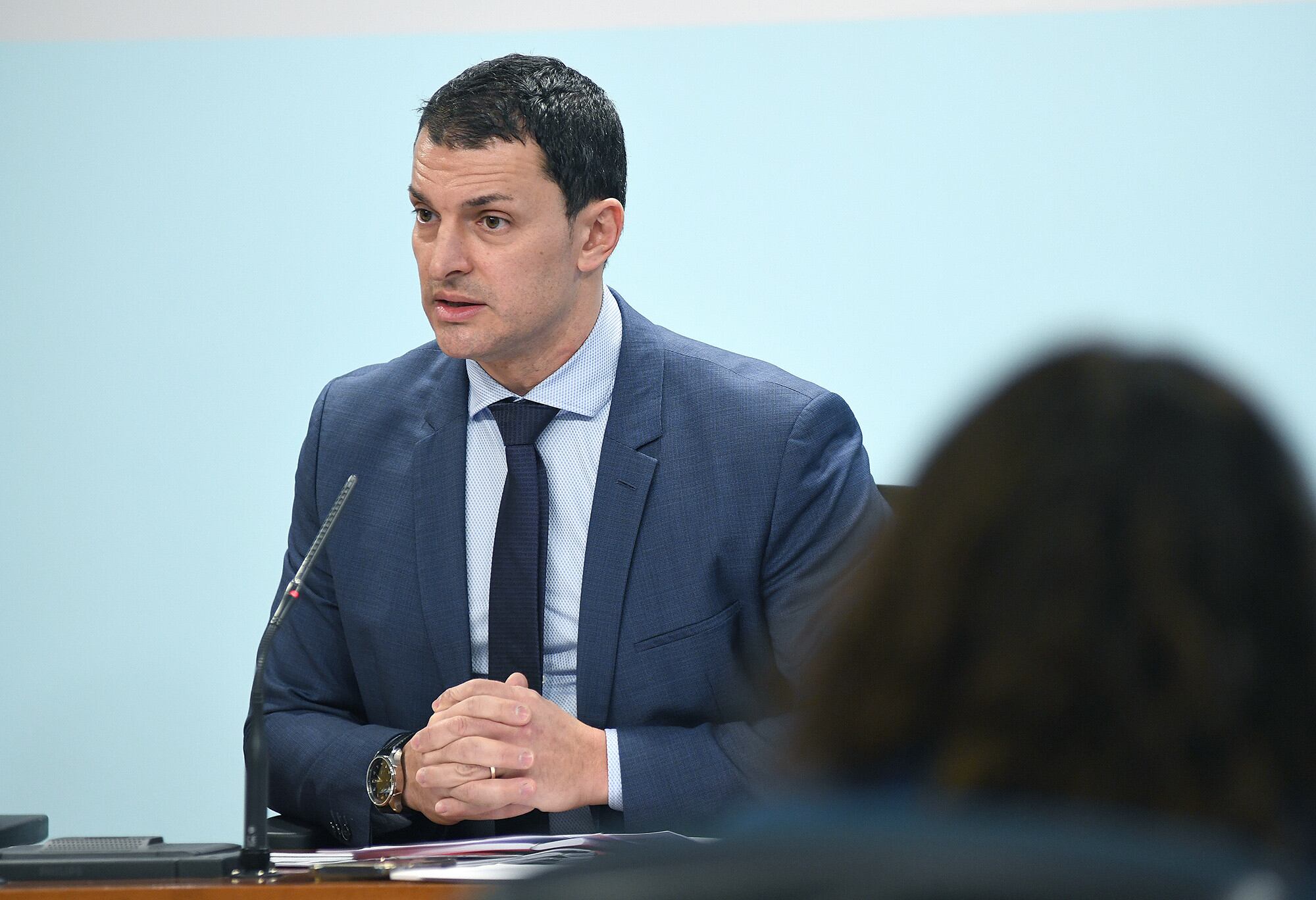 Jordi Gallardo durant una compareixença.