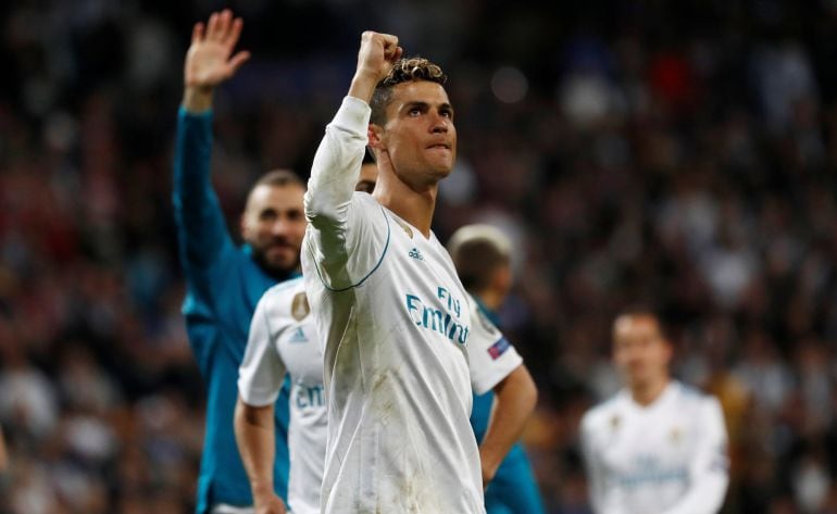 Cristiano Ronaldo celebra el pase a la final de la Champions 