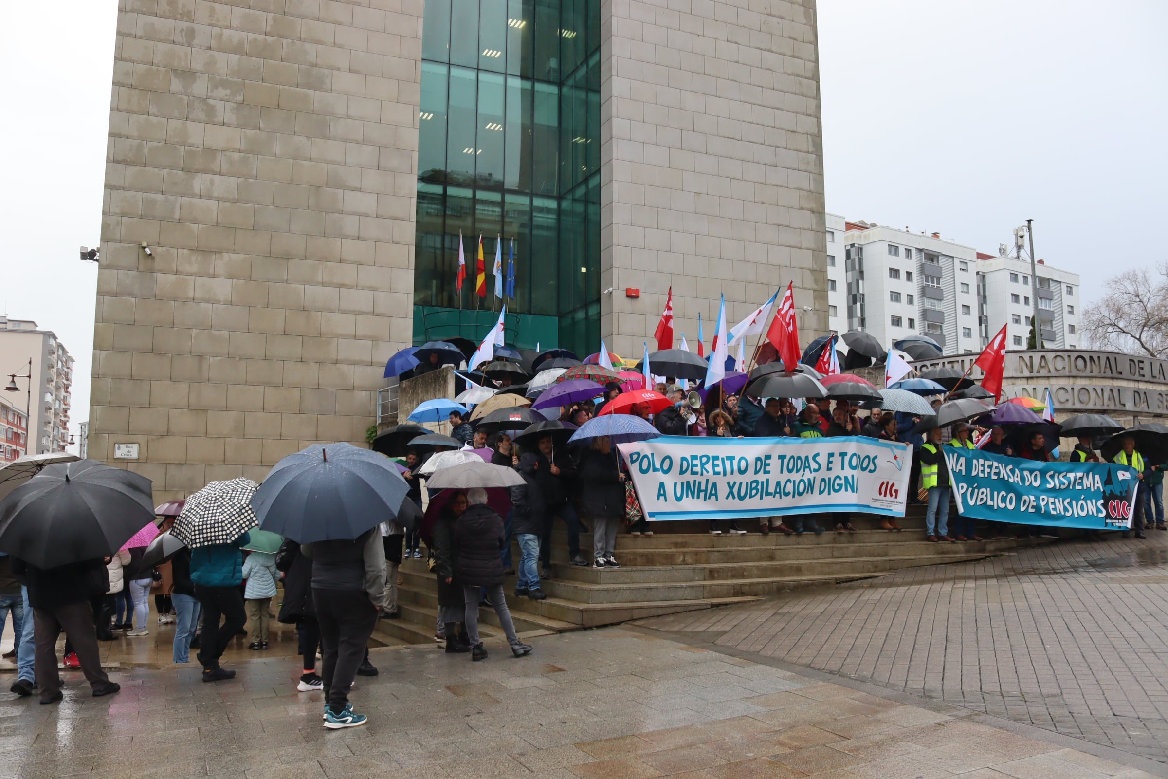 Protesta de la CIG en Vigo contra el recorte de la jubilación parcial