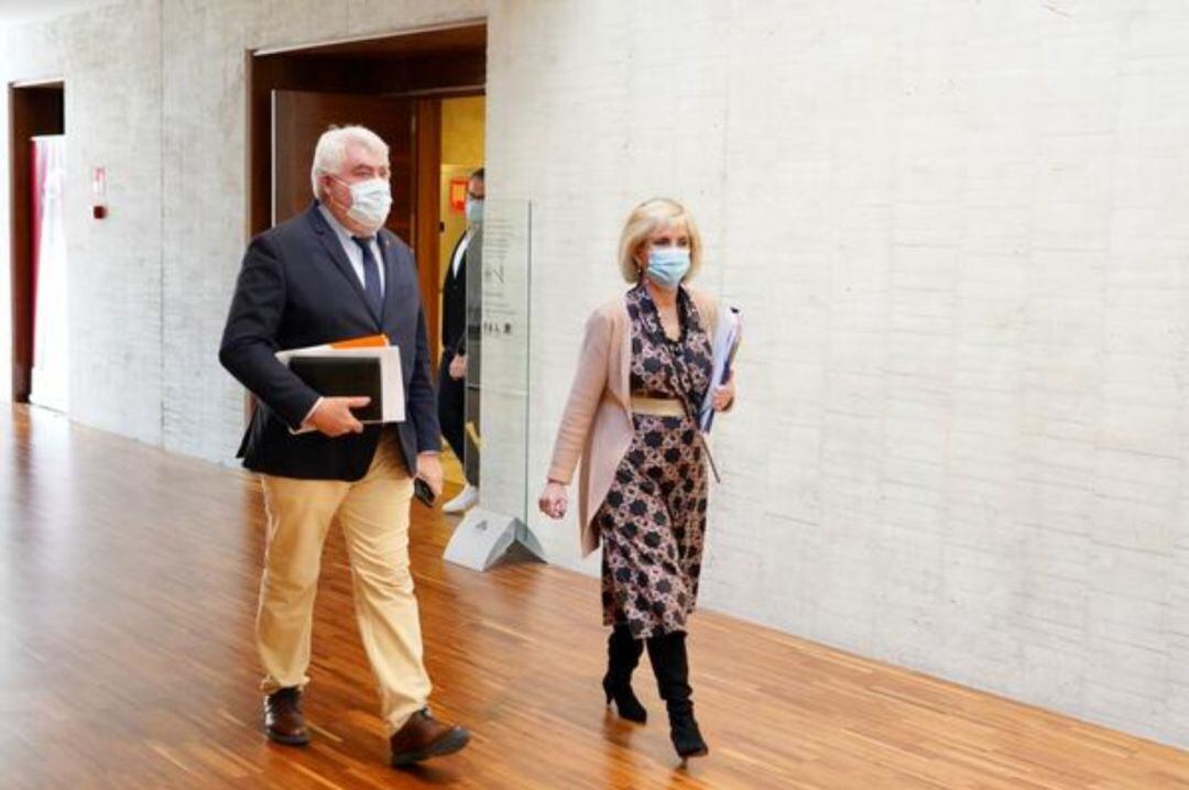 La consejera de Sanidad, Verónica Casado, comparece ante la Comisión de Sanidad de las Cortes de Castilla y León para informar sobre la situación sanitaria y epidemiológica por la pandemia de COVID-19