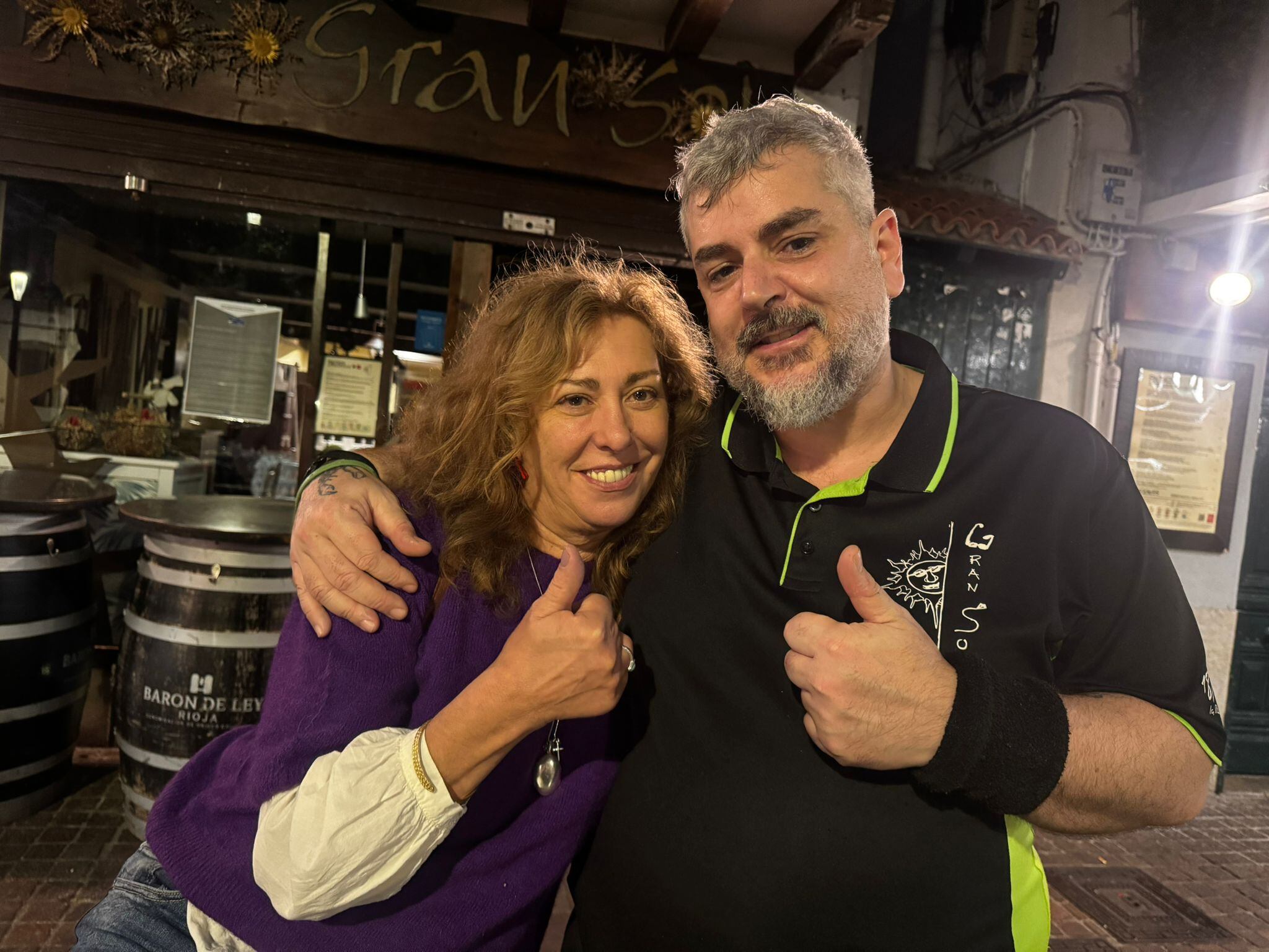 Mireia Alonso junto a Mikel Muñoz, del &quot;Gran Sol&quot; de Hondarribia