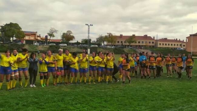 El derbi burgalés entre Ribera Rugby y Pingüinas Burgos fue una fiesta en el Virgen de las Viñas