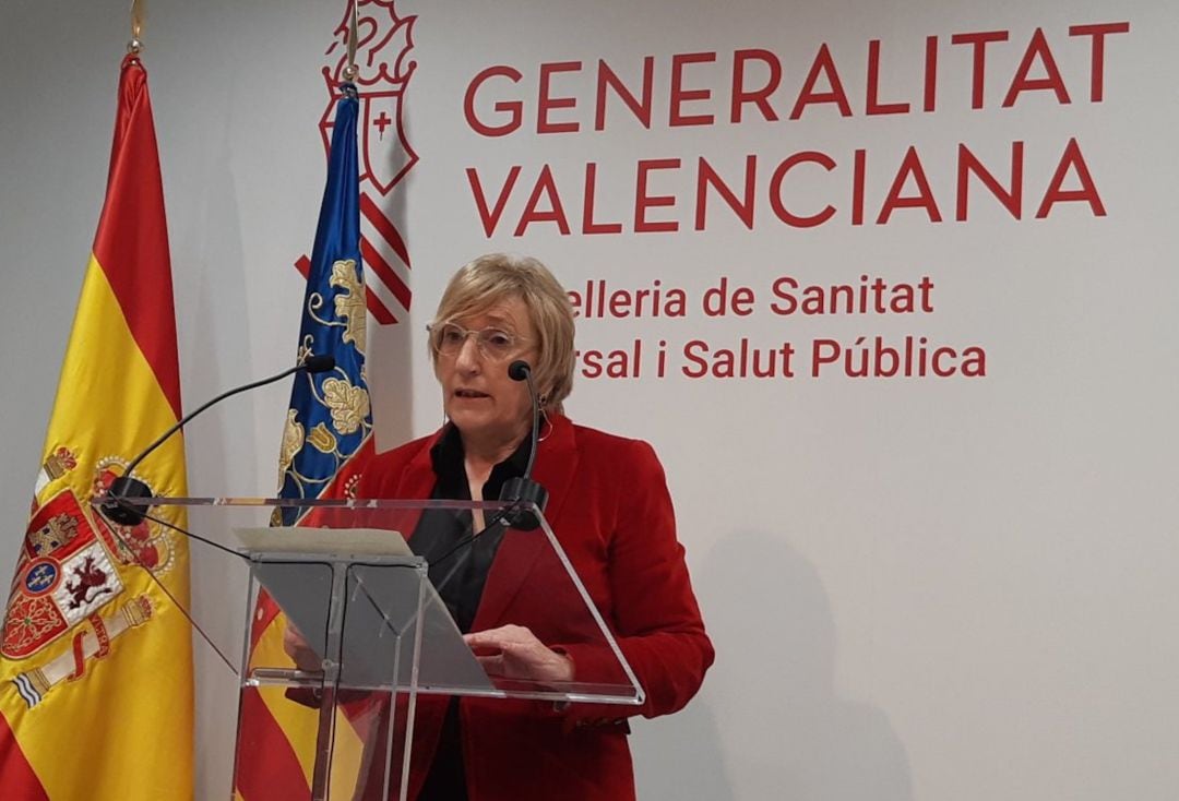 La consellera de Sanidad, Ana Barceló, en una de sus comparecencias diarias para actualizar los datos del coronavirus en la Comunitat Valenciana