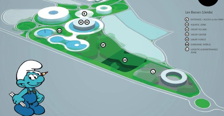 Una reproducció del que podria ser el projecte de parc d'oci familiar presentat per la Paeria