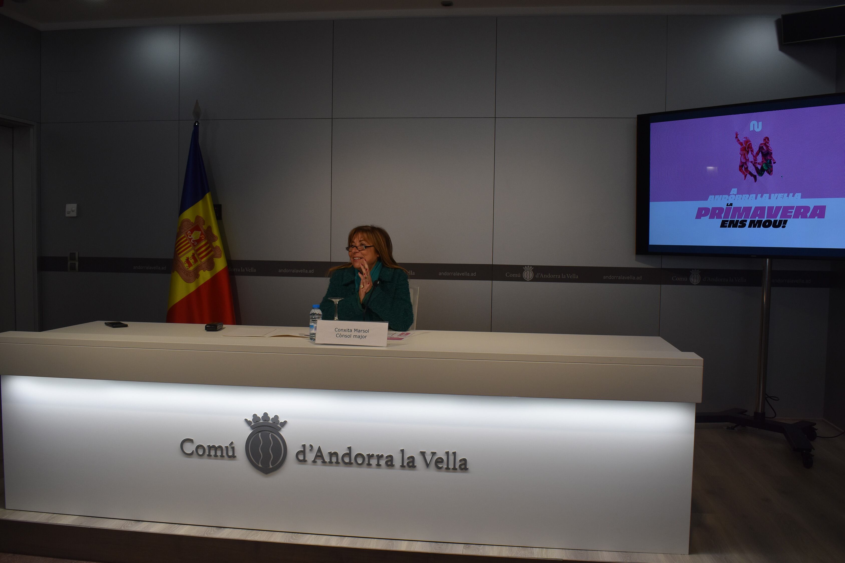 La cònsol major d'Andorra la Vella, Conxita Marsol.
