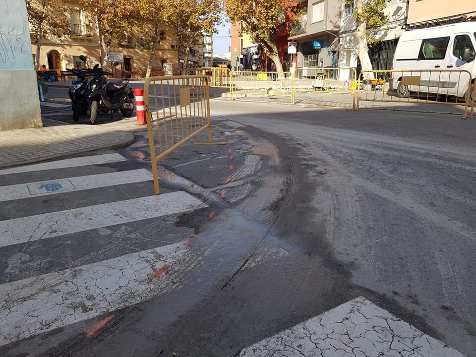 Inicio obras en la plaza Valgamedios.