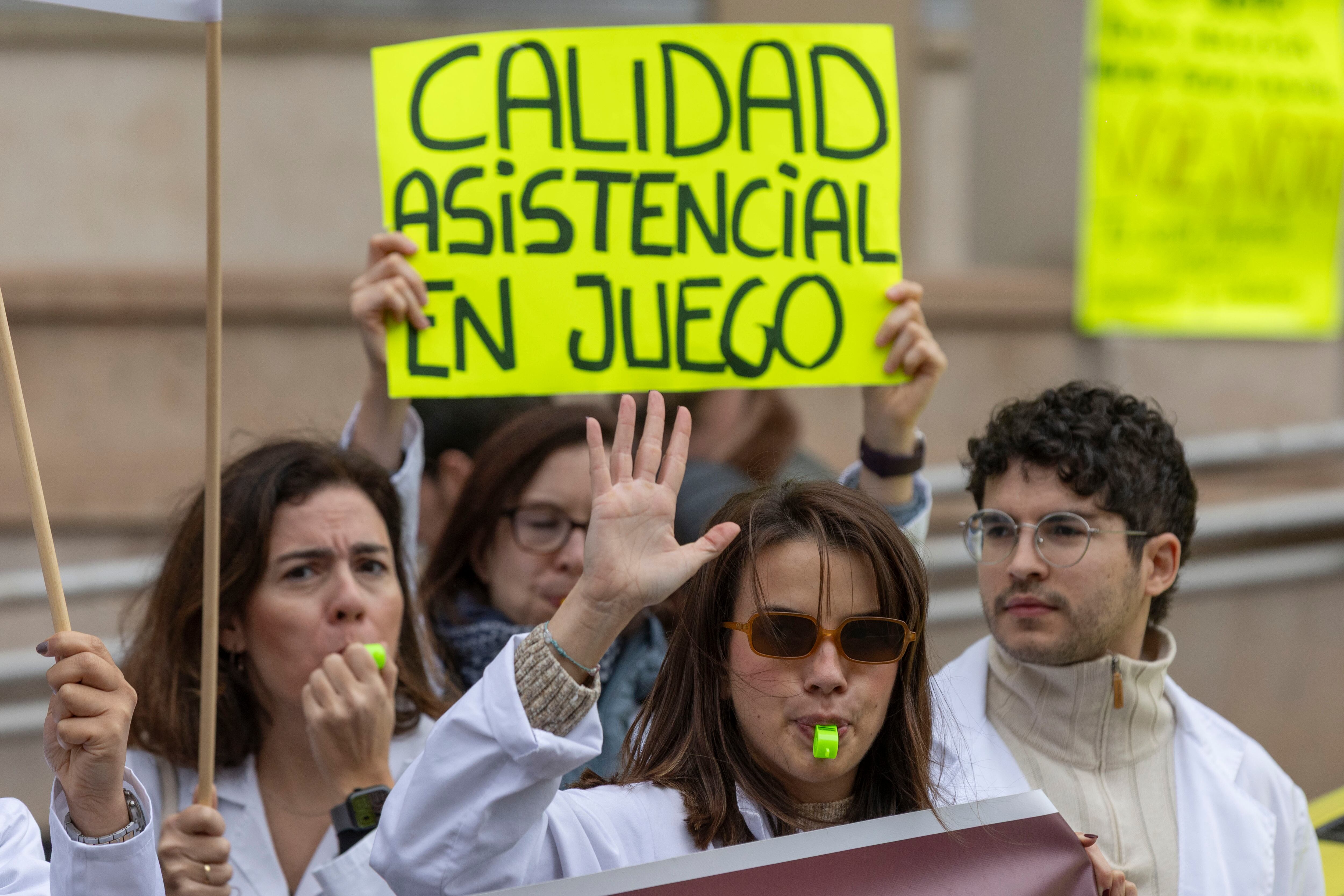 Imágenes de la huelga de médicos de febrero.