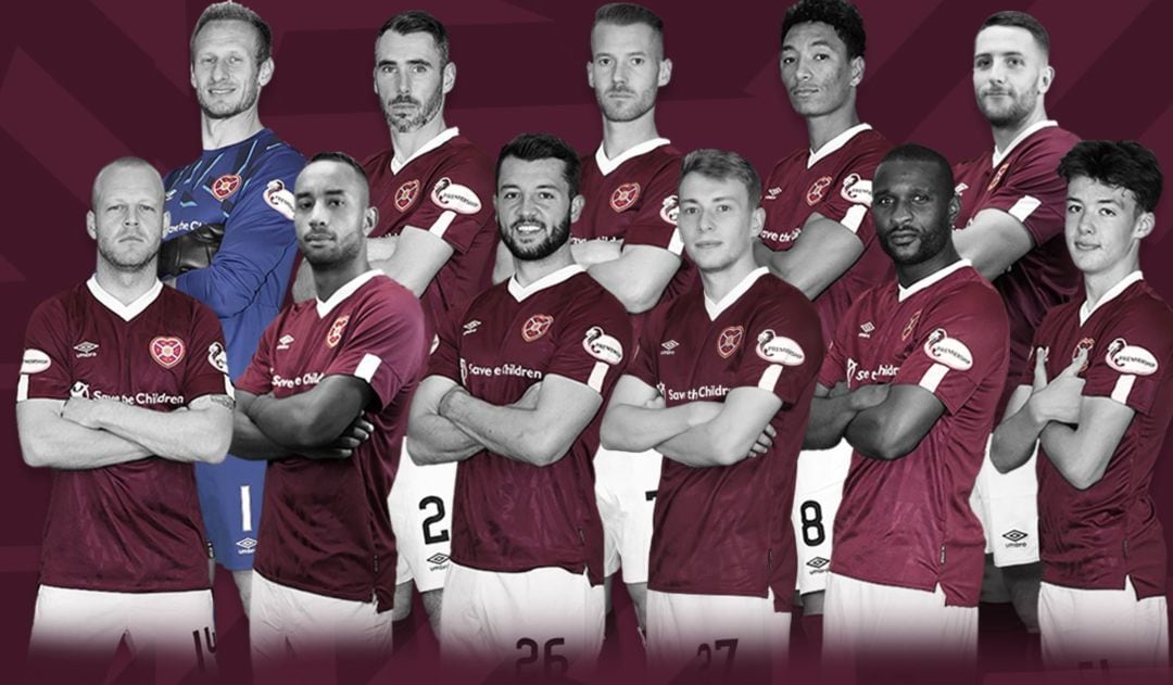 Algunos de los jugadores del Hearts.